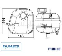 Expansion Tank, coolant for MINI R50 MAHLE CRT 85 001S