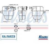 Expansion Tank, coolant for OPEL MERIVA B NISSENS 996218