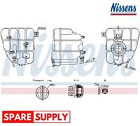 EXPANSION TANK, COOLANT FOR PORSCHE CAYENNE NISSENS 996255