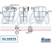 Expansion Tank, coolant for VAUXHALL MERIVA NISSENS 996218