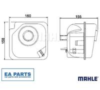 Expansion Tank, coolant for VOLVO 850 C70 S70 MAHLE CRT 28 000S
