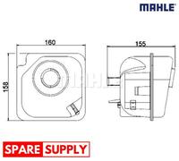 EXPANSION TANK, COOLANT FOR VOLVO 850 C70 S70 MAHLE CRT 28 000S