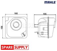 EXPANSION TANK, COOLANT FOR VOLVO 850 C70 S70 MAHLE CRT 28 000S