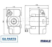 Expansion Tank, coolant for VOLVO S60 S80 V70 XC90 MAHLE CRT 206 000S