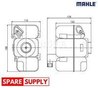 EXPANSION TANK, COOLANT FOR VOLVO S60 S80 V70 XC90 MAHLE CRT 206 000S