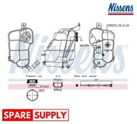 EXPANSION TANK, COOLANT FOR VOLVO S80 V70 XC60 I SUV XC70 NISSENS 996318
