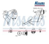 Expansion Tank, coolant NISSENS 996204 For MERCEDES-BENZ