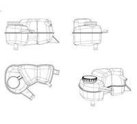 Expansion Tank, coolant NRF 454038 OPEL ASTRA F Estate (T92) 2 1991-1994