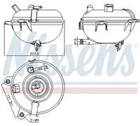 NISSENS 996130 Coolant expansion tank