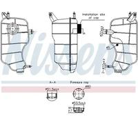 Expansion Tank, coolant Plastic 996338 NISSENS for FORD FIESTA Mk IV PUMA