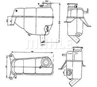 MAHLE ORIGINAL CRT 121 000S Coolant expansion tank