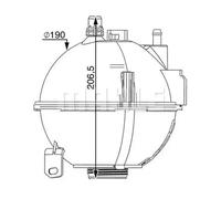 Expansion Tank, coolant Plastic white CRT 210 000S MAHLE for BMW X3 X4