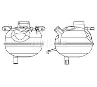 MAHLE CRT7000S Expansion Tank 225mm Length 234mm Height Fits Opel Vauxhall