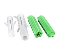 Expansion tube M5 M6 M8 Plastic Expansion Tube Rubber Plug Wall Plastic Pipe Nylon Plunger Expand Screw Anchors Green and White 25/50/75/100PCS(100PCS,Green Expansion M8)