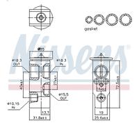 Expansion Valve, air conditioning NISSENS 999554 for ES (_V4_) 3.5 2006-2012