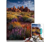 Expansive Desert Landscape 1000 Pieces Jigsaw Puzzles for Adults And Teens,Staycation Kill Time Every Piece Is Unique - Challenging Family Fun Game (75x50cm)