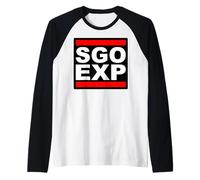 Expat on The Island of Siargao SGO EXP Philippines Palawan Raglan Baseball Tee