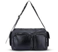 Expatrié Holdall Bag Women Black - Nova - Medium Overnight Bag with Many Pockets - Women's Duffel Fashion Bag with Adjustable Strap - Elegant Essential for Ladies