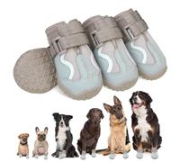 EXPAWLORER 4PCS Anti-Slip Dog Shoes - Breathable Mesh Dog Booties & Paw Protectors with Reflective Straps for Outdoor Cold/Hot Pavement, Indoor Hardwood Floors, Dog Boots for Small Medium Large Dogs