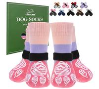 EXPAWLORER Anti Slip Dog Socks to Prevent Licking Paws, Dog Shoes for Cold Winter, Dog Booties for Hardwood Floors, Dog Boots & Paw Protectors with Grippers for Small Medium Large Senior Dogs XL