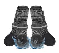 EXPAWLORER Anti Slip Dog Socks to Prevent Licking Paws, Shoes for Hot Pavement, Boots & Paw Protectors with Grippers, Doggie Booties for Hardwood Floors for Small Medium Large Senior Dogs Black XL