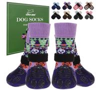 EXPAWLORER Anti Slip Halloween Dog Socks to Prevent Licking Paws for Winter