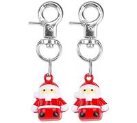 EXPAWLORER Christmas Cat Bell 2 Pack - Santa Pet Collar Accessories Bells Loud with Claw Buckle, Holiday Collar Charm Jingle Pendants Ornament, Save Birds Tracker, Xmas Neck Decoration for Cats Dogs