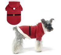 EXPAWLORER Dog Christmas Outfit - Santa Claus Christmas Dog Costume, Pet Winter Xmas Hoodie Coat, Puppy Holiday Party Clothes for Small Medium Dogs, Medium