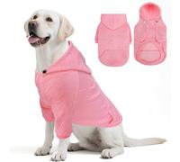 EXPAWLORER Dog Hoodie for Small Medium Large Dogs, Soft and Warm Doggie Hoodie Sweater with Leash Hole and Pocket, Winter Fall Cold Weather Warm Pet Clothes Coat Sweatshirt for Boys Girls Pink XL
