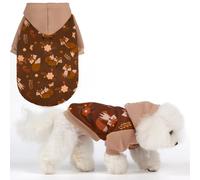 EXPAWLORER Fall Dog Hoodie,Soft Dog Sweater,Winter Autumn Fleece Sweatshirt with Pattern,Pet Clothes Outfits for Puppy,Cat, Small Medium Large Dogs