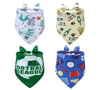 EXPAWLORER FIFA Club World Cup 2025 Dog Football Bandana - 4 Pack Dog Bandanas Soccer, Puppy Scarf and Handkerchiefs Pet Outfit Boy Girl for Small Medium Large Breeds