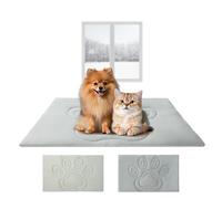 EXPAWLORER Reversible Dog Bed Mat Large (Cool & Warm) 47”x28” Pet Cooling & Plush Fleece Side for Winter, Thick Blanket Pad for Kennel Sofa Floor Crate Car Seat Machine Washable& Foldable All-Season