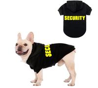 EXPAWLORER Security Dog Hoodie Puppy Sweater - Dog Sweatshirt Soft Fleece Lined Pet Clothes, Cold Weather Hooded Jacket Coat Keep Warm for Small Medium Large Dogs Cat, Small