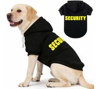 EXPAWLORER Security Dog Hoodie Puppy Sweater - Dog Sweatshirt Soft Fleece Lined Pet Clothes, Cold Weather Hooded Jacket Coat Keep Warm for Small Medium Large Dogs, X-Large