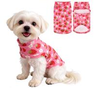 EXPAWLORER Soft Cat Sweater - Sweaters for Cats Only Warm Kitten Clothes, Fall and Winter Pet Coat Pullover Design, Fleece Sweatshirt Clothing Also for Puppy Small Dogs, Strawberry L