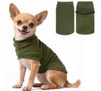 EXPAWLORER Soft Cat Sweater - Sweaters for Cats Only Warm Kitten Clothes, Fall and Winter Pet Coat Pullover Design, Fleece Sweatshirt Clothing Also for Puppy Small Dogs, Army Green L
