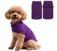 EXPAWLORER Soft Cat Sweater - Sweaters for Cats Only Warm Kitten Clothes, Fall and Winter Pet Coat Pullover Design, Fleece Sweatshirt Clothing Also for Puppy Small Dogs, Purple L