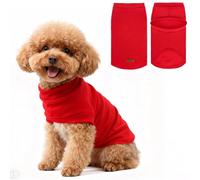 EXPAWLORER Soft Cat Sweater - Sweaters for Cats Only Warm Kitten Clothes, Fall and Winter Pet Coat Pullover Design, Fleece Sweatshirt Clothing Also for Puppy Small Dogs, Bright Red L