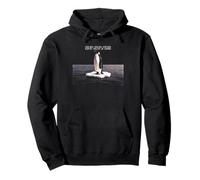Expect Delays In Caring Penguin On Ice Floe Dithered Graphic Pullover Hoodie