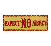 Expect NO Mercy Tactical Patch Iron on Patches - Sew on Patch for Bikers, Boxers, Street Fighter, Rockers, Sportsmen, Police, Military - Cool Patches for All Fabrics | 100X35 mm