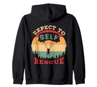 Expect To Self Rescues Vintage Sunset Quote Inspiration Zip Hoodie