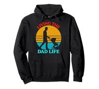 Expectant father LIVING THE DAD LIFE Funny Soon-to-be Dad Pullover Hoodie