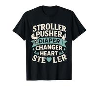 Expectant father STROLLER PUSHER DIAPER CHANGER Paternity T-Shirt