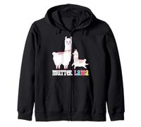 Expectant Mom MAMA LLAMA Funny Mom-to-be Zip Hoodie