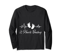 Expectant Mother 2 HEARTS BEATING Funny Soon to be Mom Long Sleeve T-Shirt