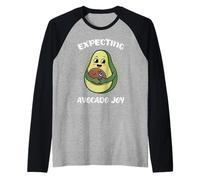 Expectant Mother Expecting Avocado Joy Funny Soon to be Mom Raglan Baseball Tee