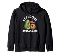 Expectant Mother EXPECTING AVOCADO JOY Funny Soon to be Mom Zip Hoodie
