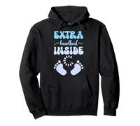 Expectant Mother EXTRA HEARTBEAT INSIDE Funny Soon to be Mom Pullover Hoodie