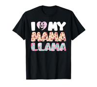 Expectant Mother I LOVE MY MAMA LLAMA Funny Soon Mother T-Shirt