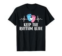 Expectant Mother KEEP THE RHYTHM ALIVE Funny Soon to be Mom T-Shirt
